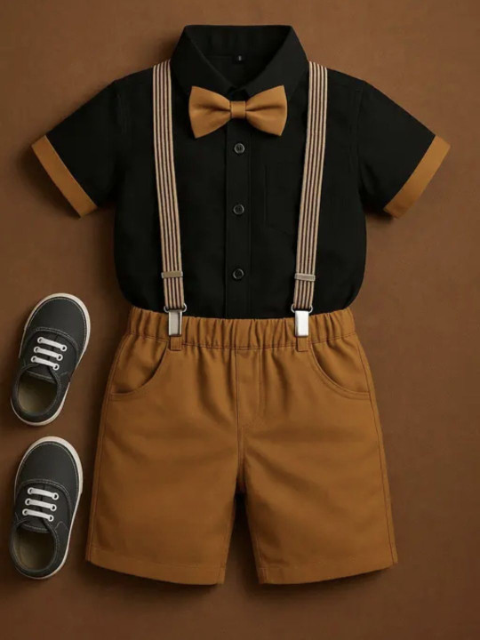 TOGEPI Boys Shirt with Shorts